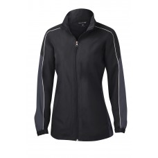 Sport-Tek® Ladies Piped Colorblock Wind Jacket